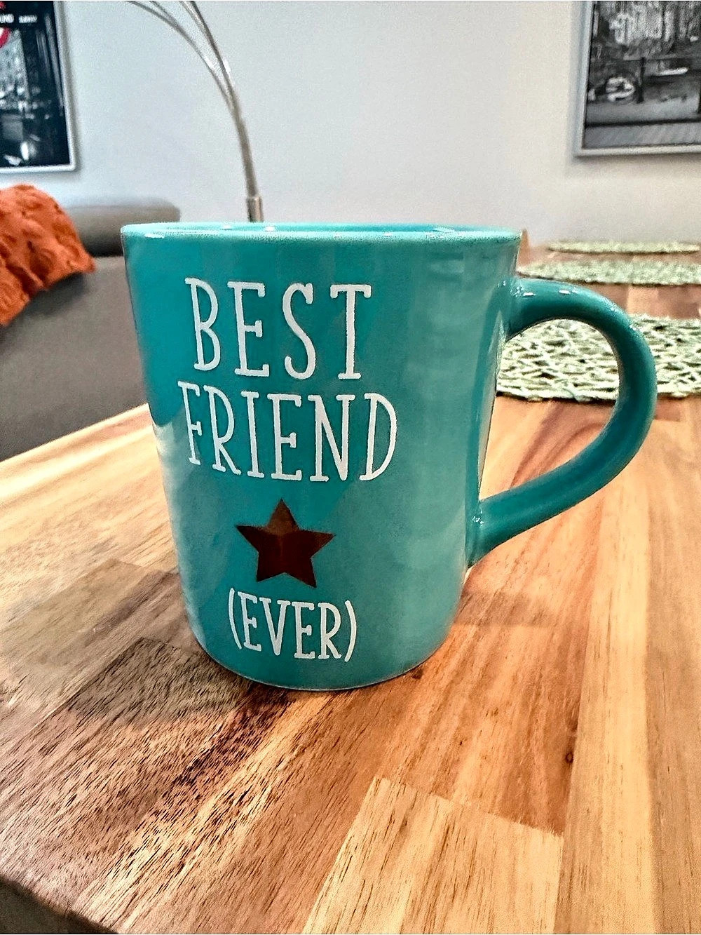 Indigo Best Friend Ever Ceramic Stoneware Mug Blue
